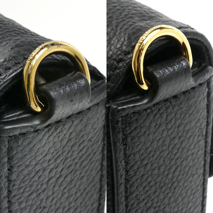 LOUIS VUITTON ルイ・ヴィトン ポシェット・フェリシー ショルダーバッグ モノグラム・アンプラント ノワール M82477 IC レディース【中古】