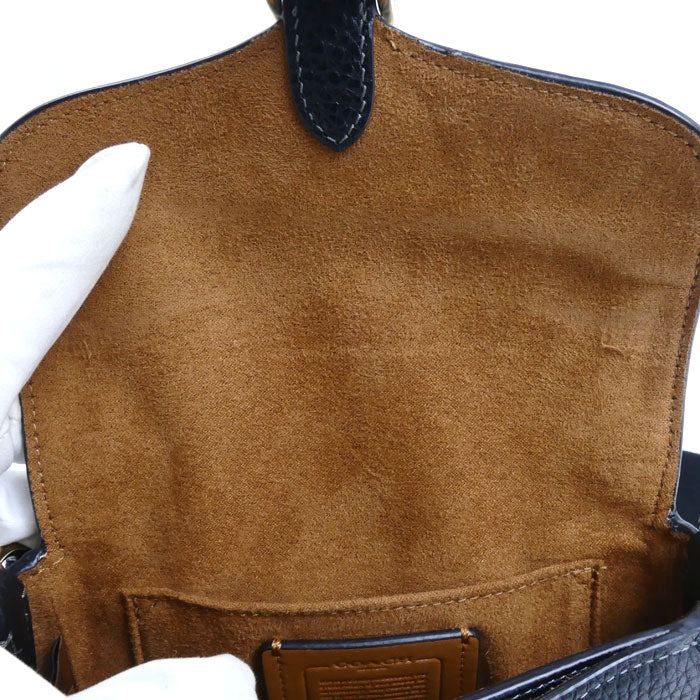 COACH コーチ アメリア スモール サドル バッグ ショルダーバッグ ブラック CP001 アウトレット レディース【中古】【美品】