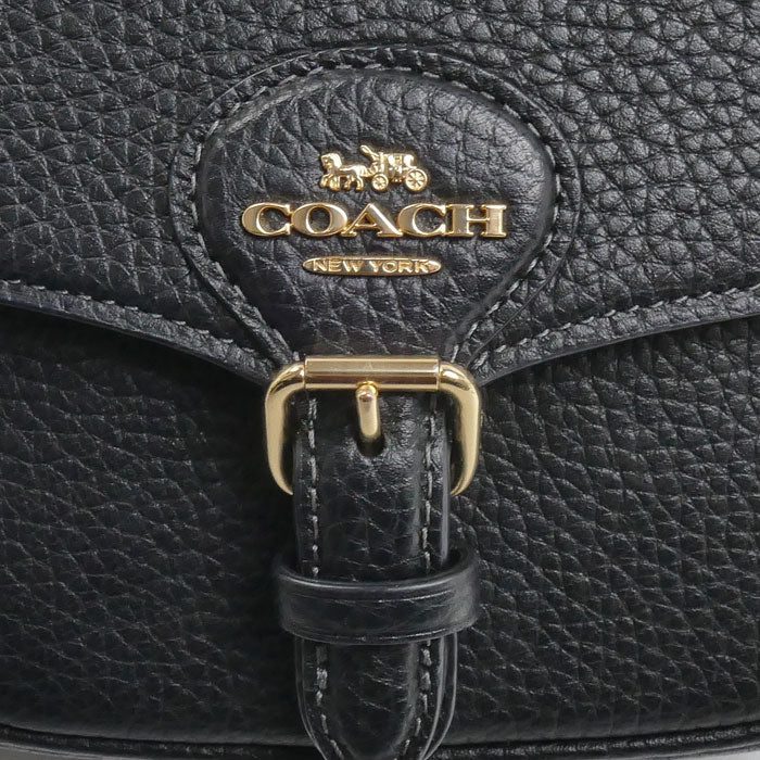 COACH コーチ アメリア スモール サドル バッグ ショルダーバッグ ブラック CP001 アウトレット レディース【中古】【美品】
