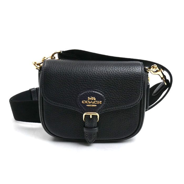 COACH コーチ アメリア スモール サドル バッグ ショルダーバッグ ブラック CP001 アウトレット レディース【中古】【美品】