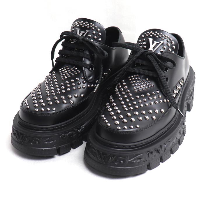 LOUIS VUITTON ルイ・ヴィトン バロック・ライン ダービー ブラック DI0233 7 メンズ【中古】【極美品】
