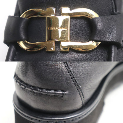 Salvatore Ferragamo サルヴァトーレフェラガモ ガンチーニ モカシン ローファー ブラック 01H682 769287 レディース【中古】【美品】
