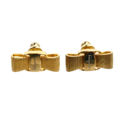 Salvatore Ferragamo サルヴァトーレフェラガモ 真鍮 ヴァラ ピアス 760546 998984 3.8g レディース【中古】