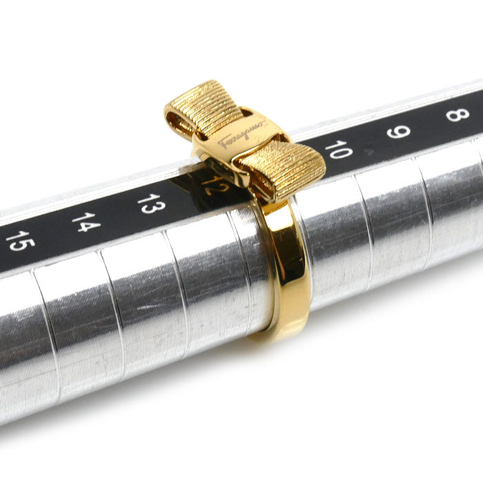 Salvatore Ferragamo サルヴァトーレフェラガモ 真鍮 ヴァラ リング・指輪 760545 998983 11号 52 3.5g レディース【中古】