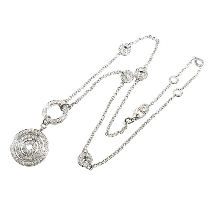 BVLGARI ブルガリ K18WG ホワイトゴールド アストラーレ チェルキ ネックレス ダイヤモンド 23.0g 38/41/44/47cm レディース【中古】【美品】
