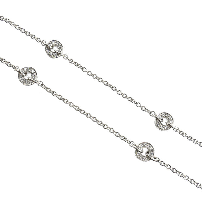 BVLGARI ブルガリ K18WG ホワイトゴールド アストラーレ チェルキ ネックレス ダイヤモンド 23.0g 38/41/44/47cm レディース【中古】【美品】