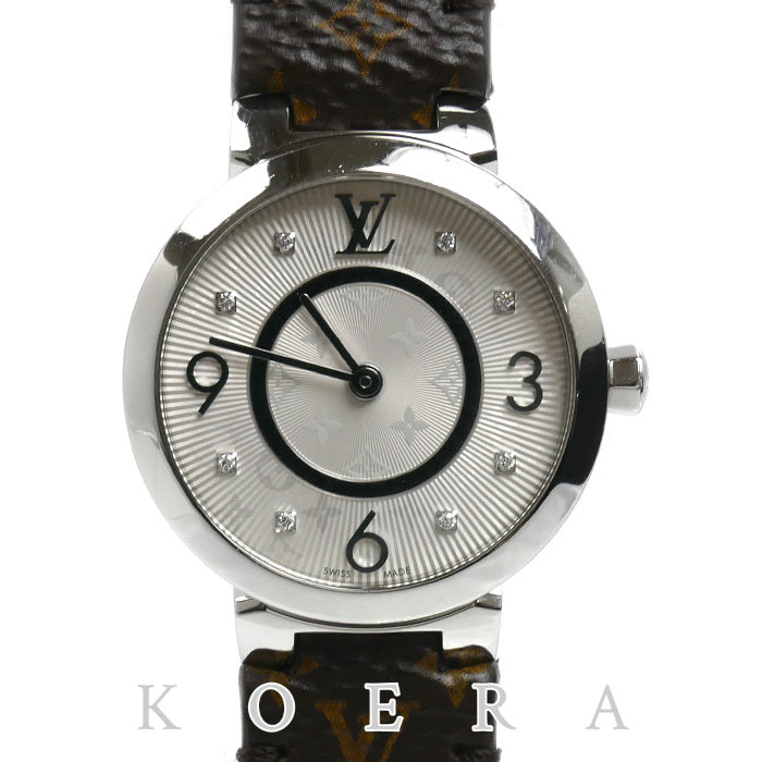 LOUIS VUITTON ルイ・ヴィトン タンブールスリム 8PD 腕時計 電池式 Q12MG TL3107 レディース【中古】【美品】