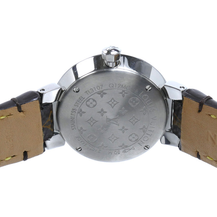 LOUIS VUITTON ルイ・ヴィトン タンブールスリム 8PD 腕時計 電池式 Q12MG TL3107 レディース【中古】【美品】