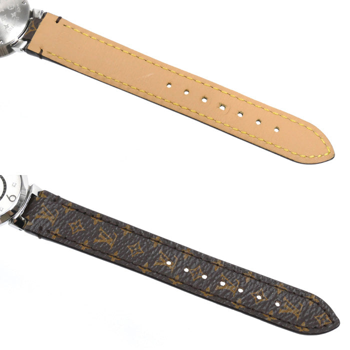 LOUIS VUITTON ルイ・ヴィトン タンブールスリム 8PD 腕時計 電池式 Q12MG TL3107 レディース【中古】【美品】