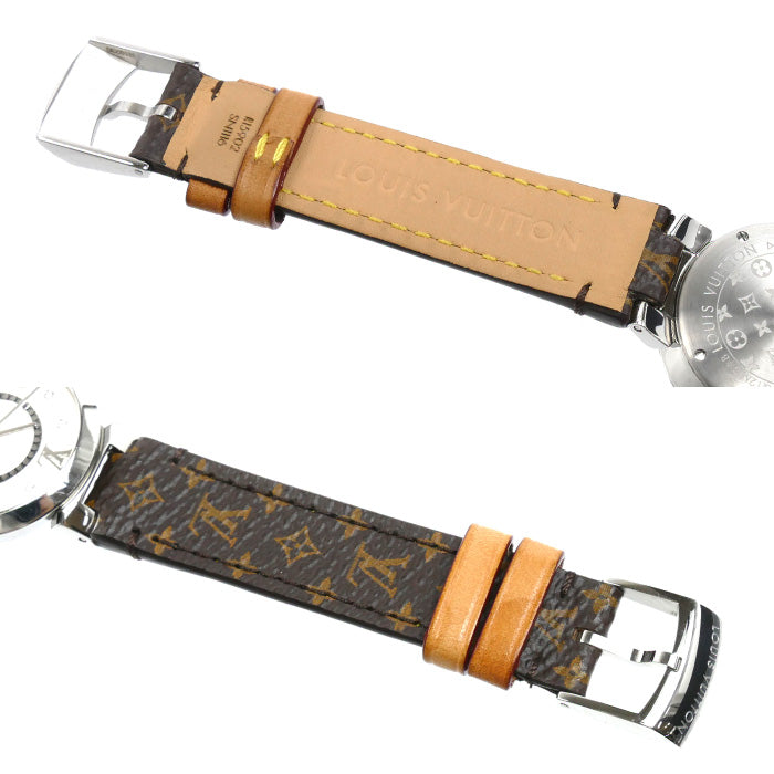 LOUIS VUITTON ルイ・ヴィトン タンブールスリム 8PD 腕時計 電池式 Q12MG TL3107 レディース【中古】【美品】