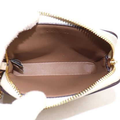 COACH コーチ ジップ カードケース サンド/チョーク CW883 IMXDM アウトレット レディース【中古】