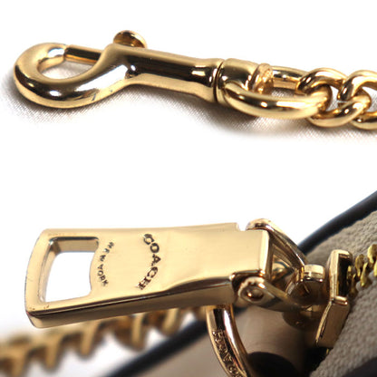 COACH コーチ ジップ カードケース サンド/チョーク CW883 IMXDM アウトレット レディース【中古】