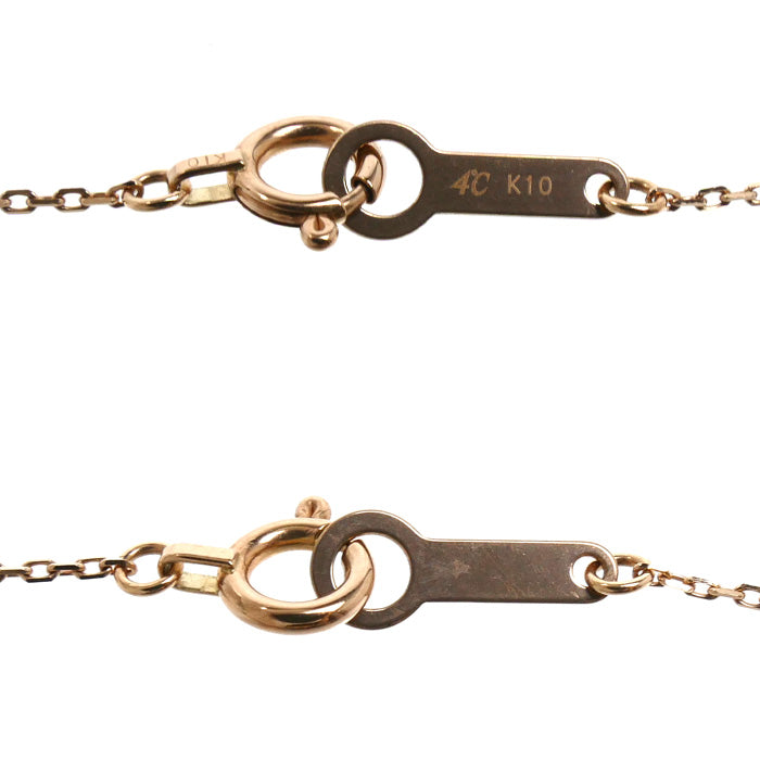 4℃ ヨンドシー K10PG ピンクゴールド ブレスレット 111916133101 ピンクサファイア キュービックジルコニア 0.6g 17cm レディース【中古】【美品】