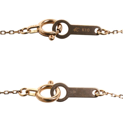 4℃ ヨンドシー K10PG ピンクゴールド ブレスレット 111916133101 ピンクサファイア キュービックジルコニア 0.6g 17cm レディース【中古】【美品】