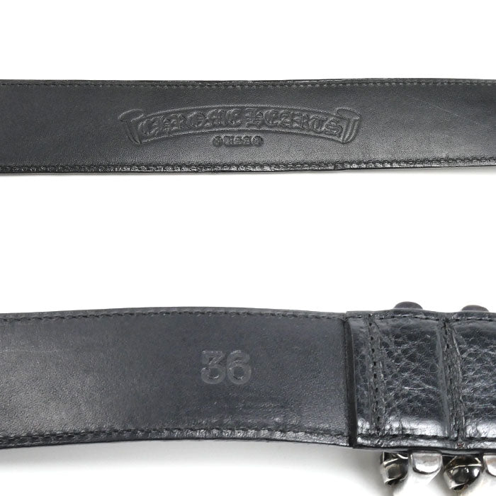 CHROME HEARTS クロムハーツ 3PC ローラー 1.5inch ベルト 2241-304-2200-0990 36 メンズ 925【中古】