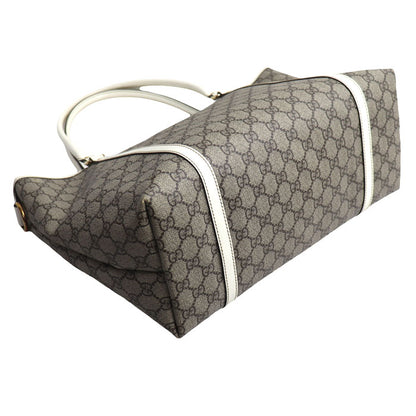 GUCCI グッチ GGスプリーム トートバッグ ベージュ×ホワイト 197953 レディース【中古】