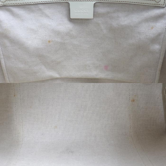 GUCCI グッチ GGスプリーム トートバッグ ベージュ×ホワイト 197953 レディース【中古】