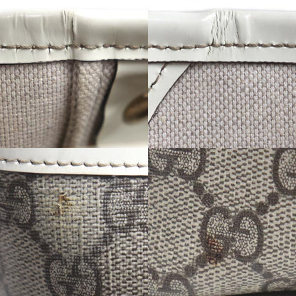 GUCCI グッチ GGスプリーム トートバッグ ベージュ×ホワイト 197953 レディース【中古】