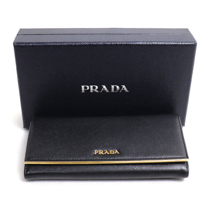 PRADA プラダ サフィアーノ 長財布 ブラック 1MH132 QME F0002 レディース【中古】