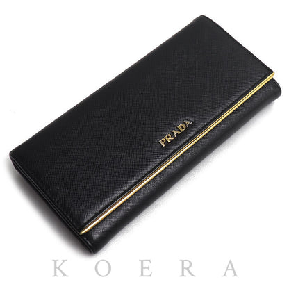 PRADA プラダ サフィアーノ 長財布 ブラック 1MH132 QME F0002 レディース【中古】