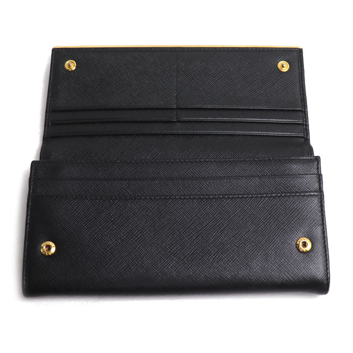 PRADA プラダ サフィアーノ 長財布 ブラック 1MH132 QME F0002 レディース【中古】