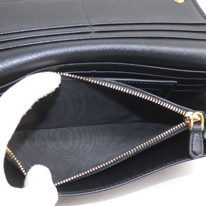PRADA プラダ サフィアーノ 長財布 ブラック 1MH132 QME F0002 レディース【中古】