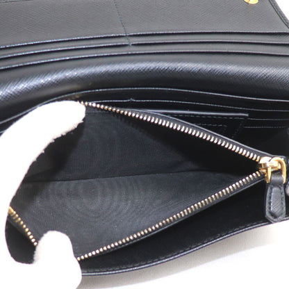 PRADA プラダ サフィアーノ 長財布 ブラック 1MH132 QME F0002 レディース【中古】