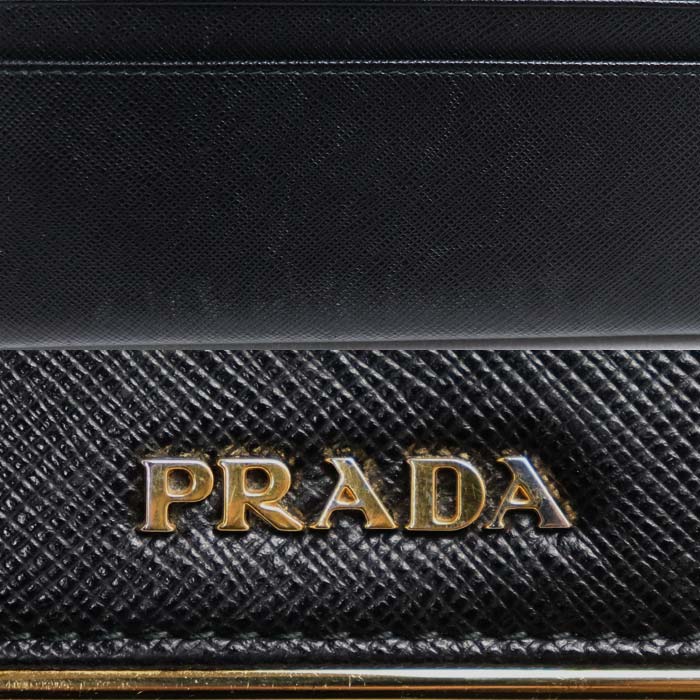 PRADA プラダ サフィアーノ 長財布 ブラック 1MH132 QME F0002 レディース【中古】
