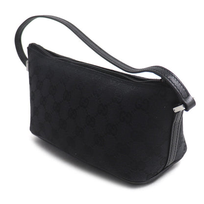 GUCCI グッチ GGキャンバス ポーチ ブラック 07198 ハンドバッグ レディース【中古】