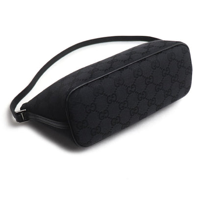 GUCCI グッチ GGキャンバス ポーチ ブラック 07198 ハンドバッグ レディース【中古】