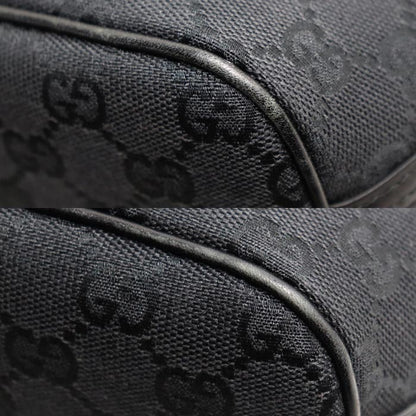 GUCCI グッチ GGキャンバス ポーチ ブラック 07198 ハンドバッグ レディース【中古】