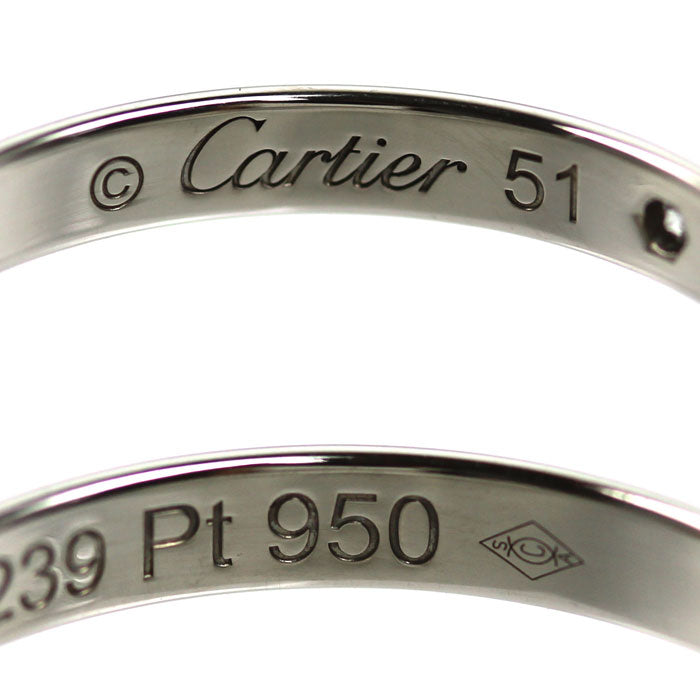 CARTIER カルティエ Pt950プラチナ 1895 クラシック ウェディング 3Pダイヤ リング・指輪 B4058351 ダイヤモンド 11号 51 2.8g レディース【中古】【美品】