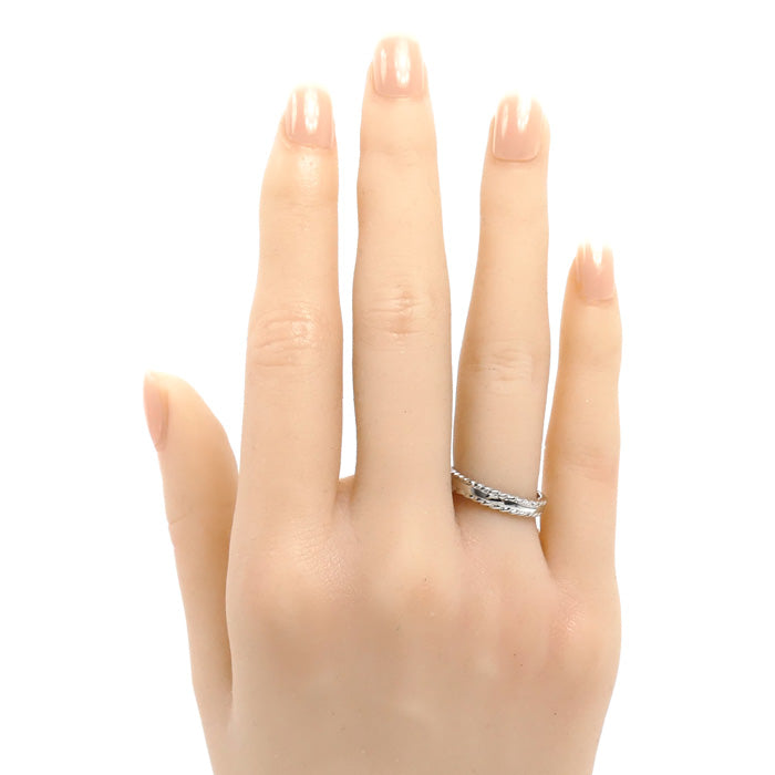 Dior ディオール Pt950プラチナ リング・指輪 9号 4.1g レディース【中古】【美品】