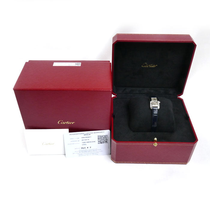 CARTIER カルティエ タンク アメリカン ミニ 腕時計 電池式 WSTA0116 レディース【中古】【美品】