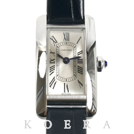 CARTIER カルティエ タンク アメリカン ミニ 腕時計 電池式 WSTA0116 レディース【中古】【美品】