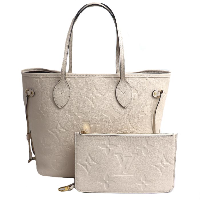LOUIS VUITTON ルイ・ヴィトン ネヴァーフルMM トートバッグ モノグラム・アンプラント クレーム M46676 IC レディース【中古】【美品】
