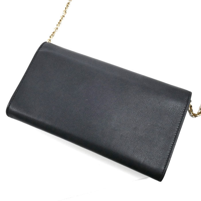 Salvatore Ferragamo サルヴァトーレフェラガモ チェーンウォレット 長財布 ブラック 22 D265 レディース【中古】