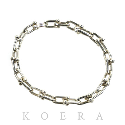 TIFFANY&Co. ティファニー シルバー925 ハードウェア スモールリンク ブレスレット 60153084 16.4g 18cm レディース【中古】