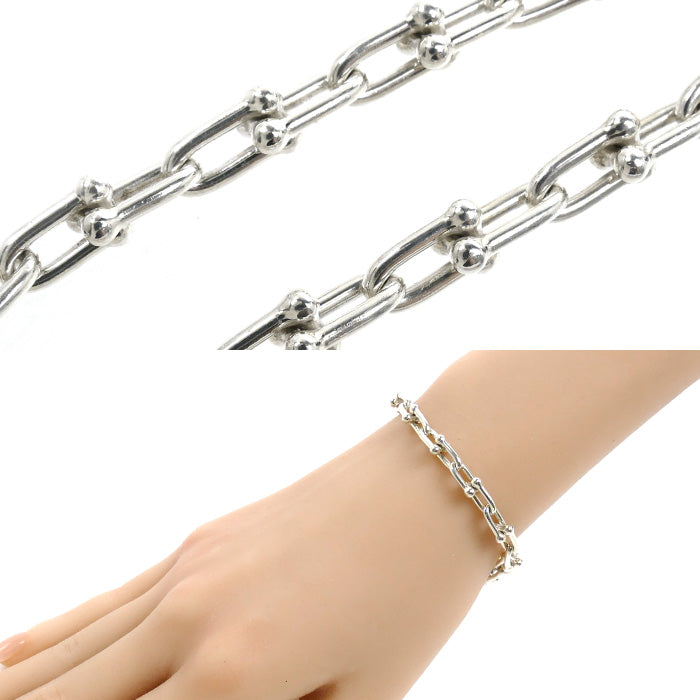 TIFFANY&Co. ティファニー シルバー925 ハードウェア スモールリンク ブレスレット 60153084 16.4g 18cm レディース【中古】