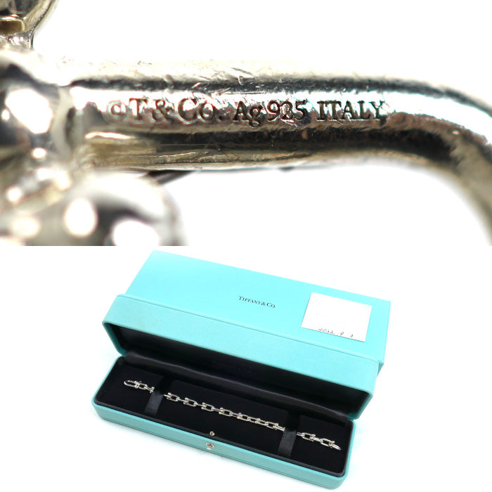 TIFFANY&Co. ティファニー シルバー925 ハードウェア スモールリンク ブレスレット 60153084 16.4g 18cm レディース【中古】