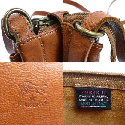 IL BISONTE イルビゾンテ ショルダーバッグ ブラウン レディース【中古】