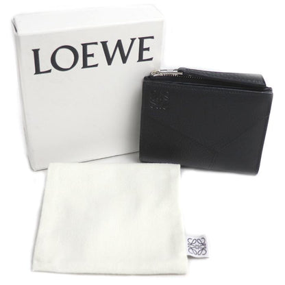 LOEWE ロエベ パズル スリム コンパクトウォレット 二つ折り財布 ブラック C510W73X08 レディース【中古】【美品】