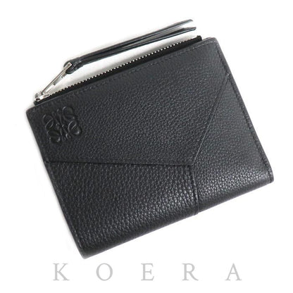 LOEWE ロエベ パズル スリム コンパクトウォレット 二つ折り財布 ブラック C510W73X08 レディース【中古】【美品】