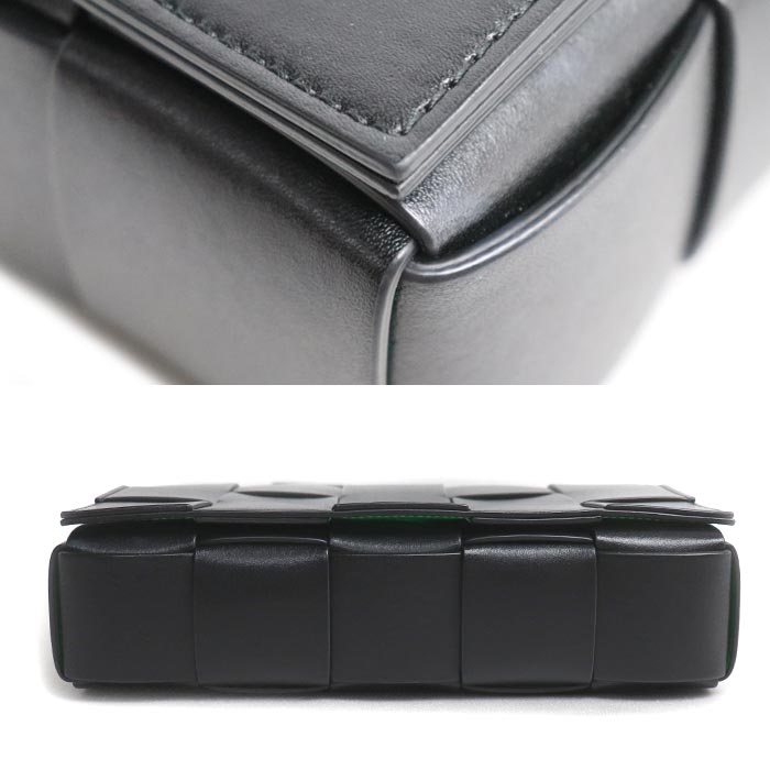 BOTTEGAVENETA ボッテガヴェネタ カセット ショルダーバッグ ブラック/パラキート 737950V29E01091 ユニセックス【中古】