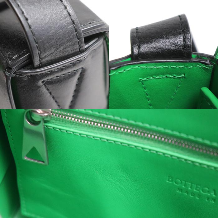 BOTTEGAVENETA ボッテガヴェネタ カセット ショルダーバッグ ブラック/パラキート 737950V29E01091 ユニセックス【中古】