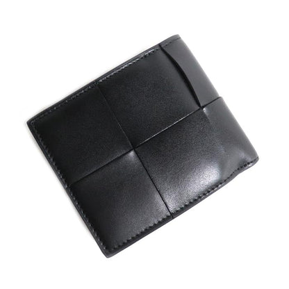 BOTTEGAVENETA ボッテガヴェネタ カセット コインパース付 二つ折りウォレット 二つ折り財布 ブラック 819207VBWD28803 メンズ【中古】【美品】