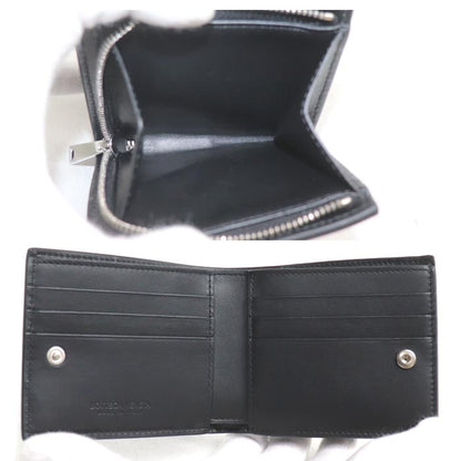 BOTTEGAVENETA ボッテガヴェネタ カセット コインパース付 二つ折りウォレット 二つ折り財布 ブラック 819207VBWD28803 メンズ【中古】【美品】