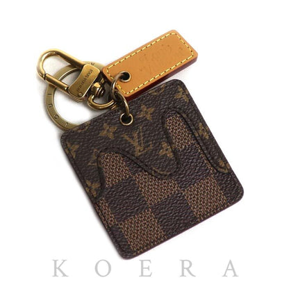 LOUIS VUITTON ルイ・ヴィトン ポルト クレ ダミエ ジャイアント モノグラム チャーム キーホルダー ブラウン MP2713 BC0270 ユニセックス【中古】