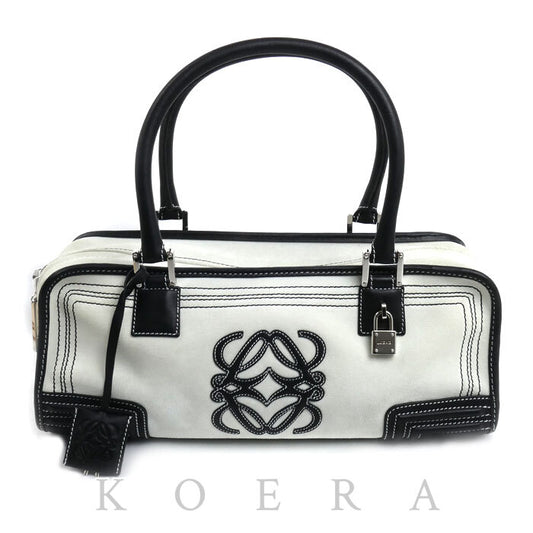 LOEWE ロエベ アマソナ トートバッグ ライトグレー/ブラック 311.86.005 レディース【中古】