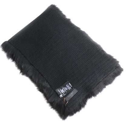 LOEWE ロエベ ファー フォックス ストール ブラック リアルファー レディース【中古】【美品】